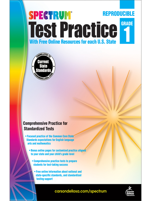 Cover image for Spectrum Test Practice, Grade 1